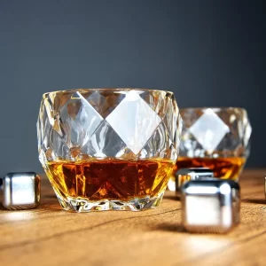 Whiskey Glasses Diamond Shaped Set 350 ml 2 Pcs / Set