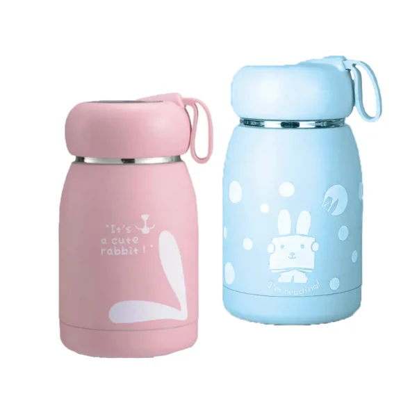 Glass Water Bottle – Rabbit Design